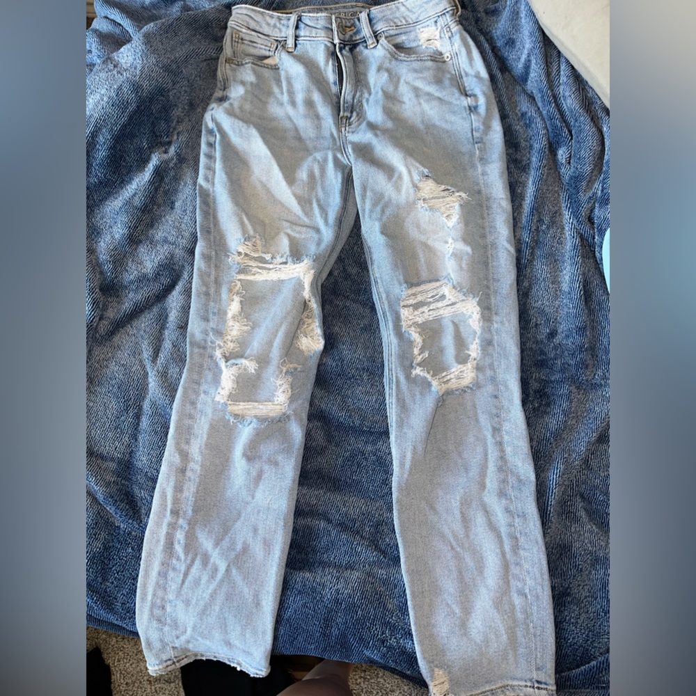 light wash distressed jeans size 0